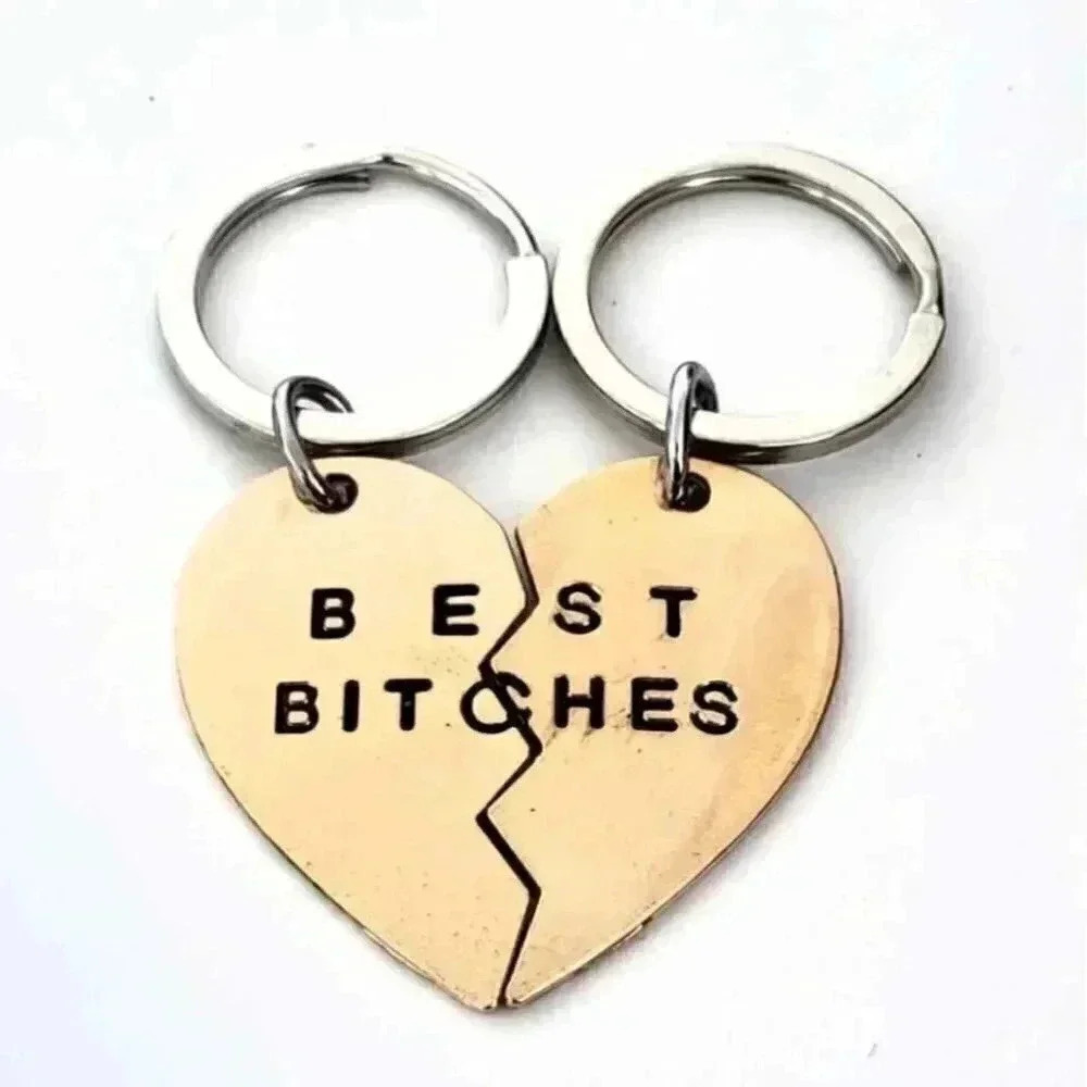 Best B Heart 2 best friends couple hot Keychains